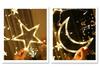 LED Star Moon Curtain String Lights with Battery & USB for Bedroom Décor