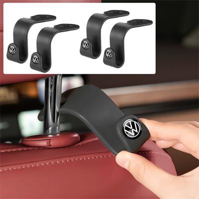 T28ABS Car Headrest Hook Auto Rear Seat Back Hooks Hanger Clip Vehicle Center Cover For Golf Touran MK4 Jetta Bora Polo
