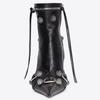 Soleist High Thin Heeled Ankle Boots for Women Metal Decor Rivet Fringed Zip Ppinted Toed Motorcycle Lady Booties Women Shoes