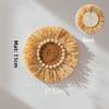 Stile Giapponese Wabi Sabi Appendino da Parete Marocchino Intrecciato Naturalmente in Rattan & Erba Decorazione da Parete per Soggiorno Decorazione per la Casa Boho