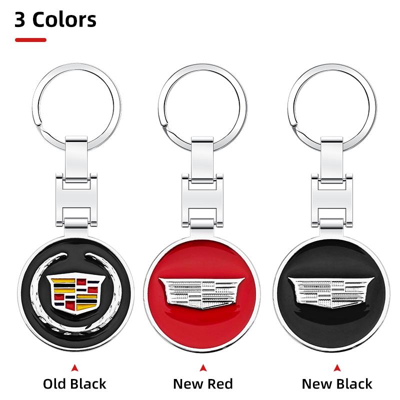 1 Stück 3D Metall Autoschlüsselanhänger Schlüsselring Kette Auto Styling Zubehör für Cadillac Escalade CTS ATS SRX XTS XT5 STS CT5 CT6 BLS XLR