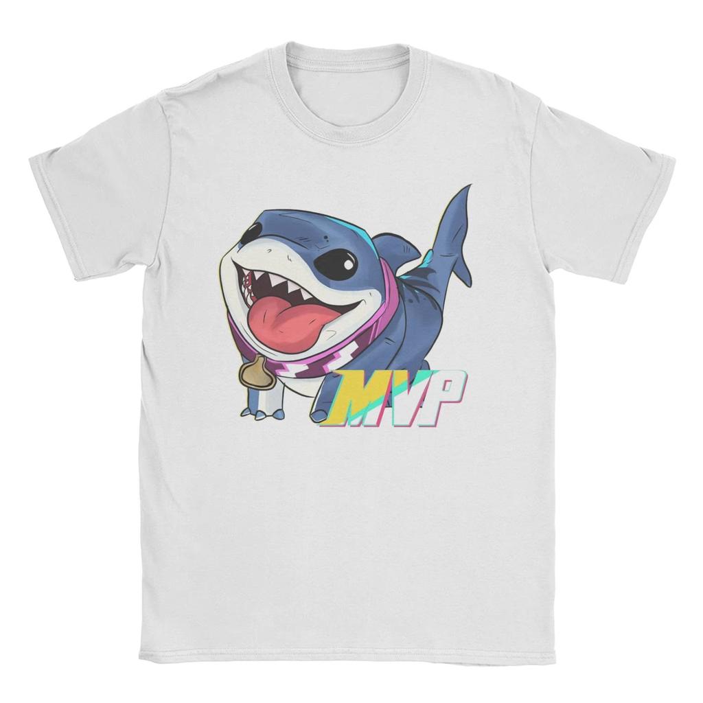 Anime Shark  Graphic Print Autumn Cotton Men's and Women's T-shirt Short Sleeve Street Fashion Trend Clothing Winter Innerwear