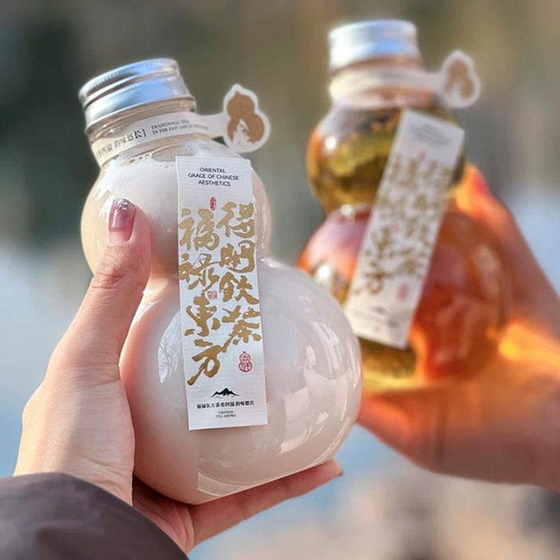 350/500Ml Calabash Shape Water Bottles For Milk Tea Coffee Juice Portable Drinking Cup Home Juicing Beverage Drink Bottle