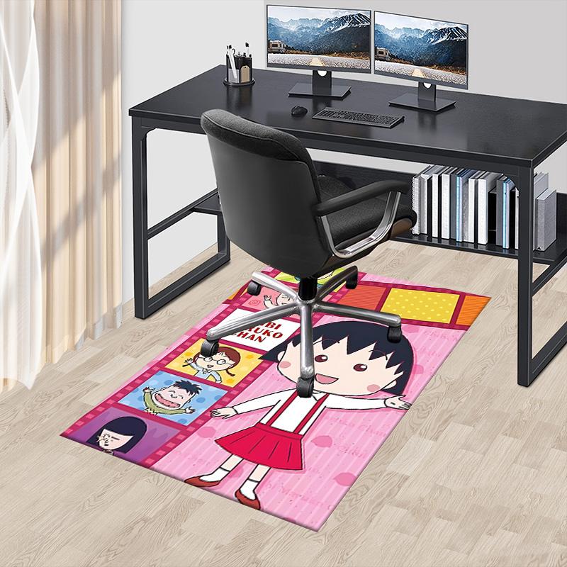 1 Stück Chibi Maruko Chan Abenteuer Teppich für Spielzimmer Schlafzimmer Wohnzimmer Sofa Heimdekoration, Kinder Spielbereich Teppich Rutschfeste Bodenmatte Y72816