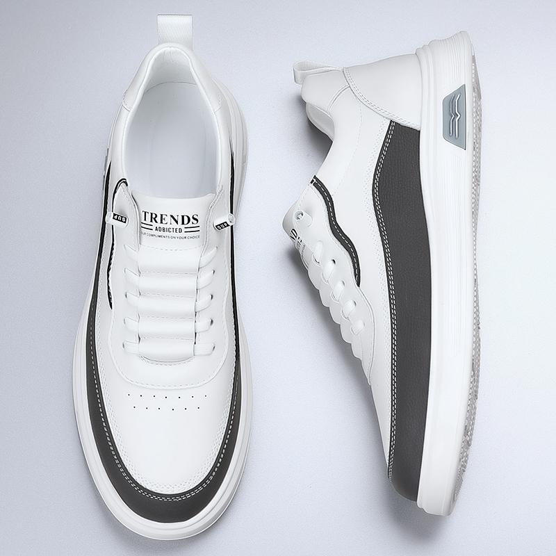 Fashion New Arrival Casual Leather Sneakers for Man Classic Leather Men's Casual Shoes Handmade Tenis Masculino Outdoor Sports Footwear