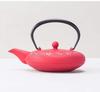 Iwachu Teapot Japanese Sakura Plum Color Enamel Inside Nambu Ironware 12388 Silver/Red 0.6L