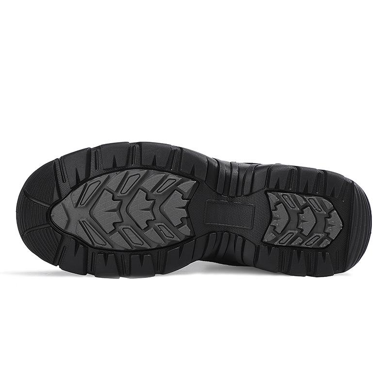 Men's Plus Size Mid-top Outdoor Training Boots - Non-slip & Wear-resistant for Hiking
