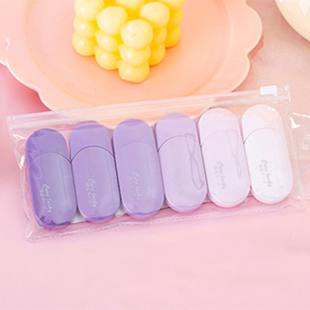 6pieces Set Kawaii Gradation Correction Tape Set - 6 Pieces for Kids and Students