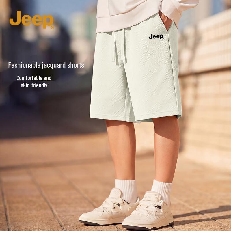 JEEP Men s Geometric Jacquard Drawstring Shorts L