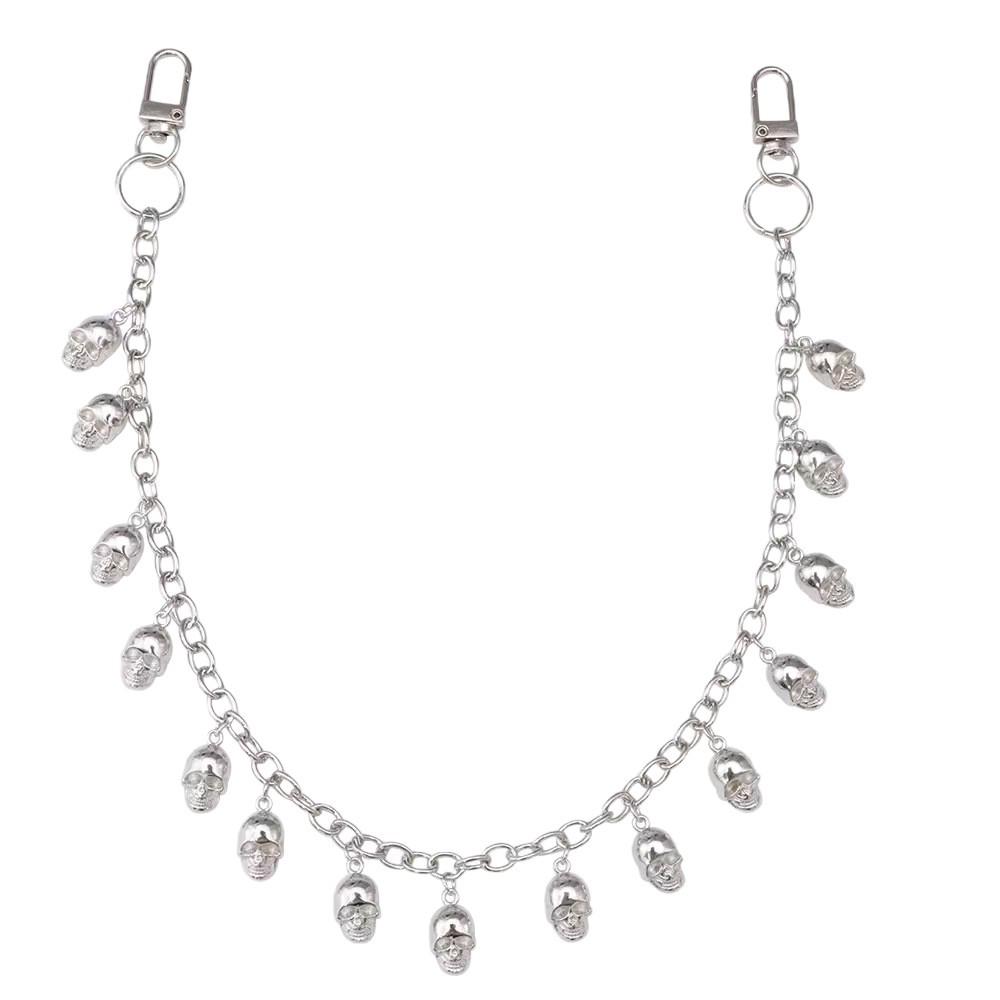 Retro Skull Chain: Unisex Punk Metal Pants Accessory for Halloween
