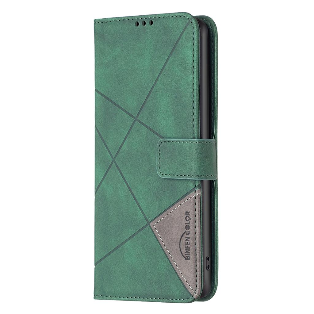BINFEN COLOR For TECNO Camon 40 Pro 4G Phone Case Wallet Stand Geometry Imprinted Leather Cover