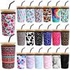 20 Pcs Reusable Iced Coffee Sleeve Neoprene Insulator Cup Sleeve for Cold Beverages Cups Neoprene Holder for Cold and Hot Drinks Fits Coffee Cups