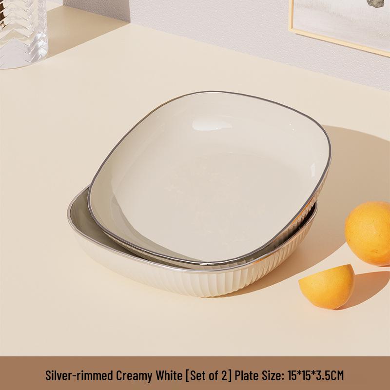 Elegant Transparent Vinegar and Snack Dish - Food Grade Plastic Plate for Dipping Sauces