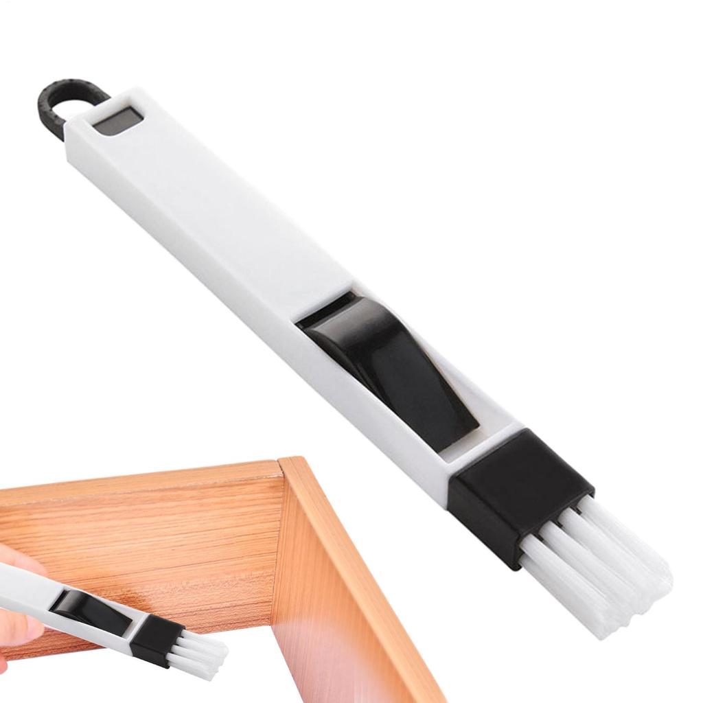 Groove Cleaning Brush Multi-Purpose Slot Cleaner Multi-Functional Groove Brush With Detachable Dustpan For Bathroom Washbasin