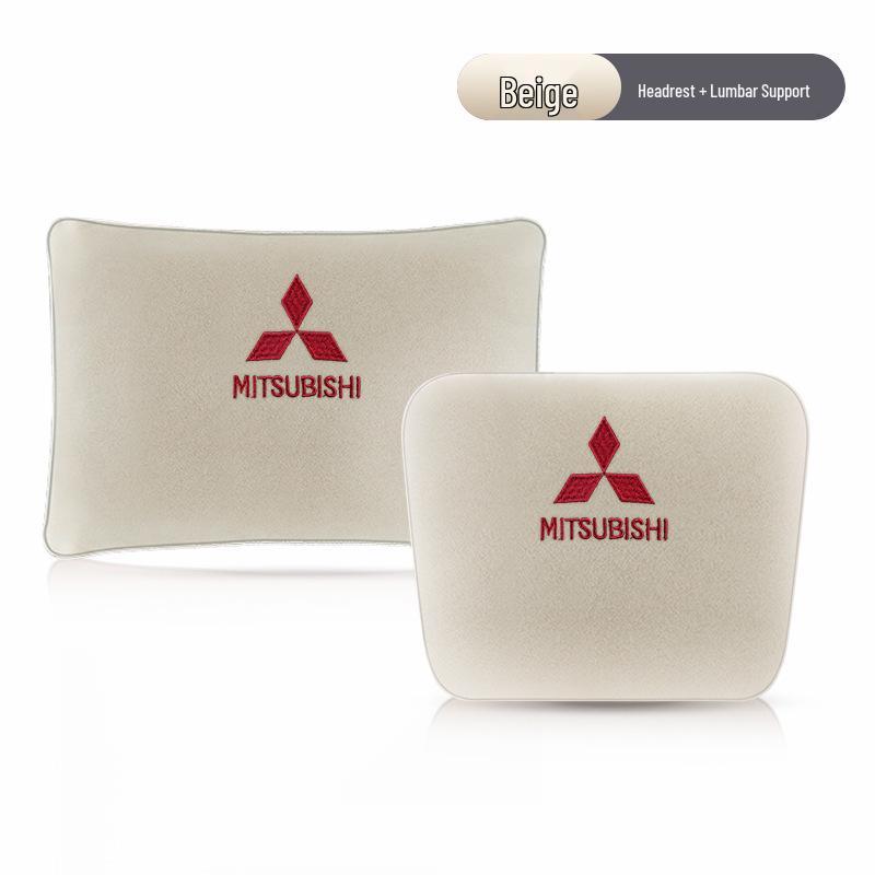 Mitsubishi-Compatible Car Headrest and Lumbar Support Pillow, Maybach Style