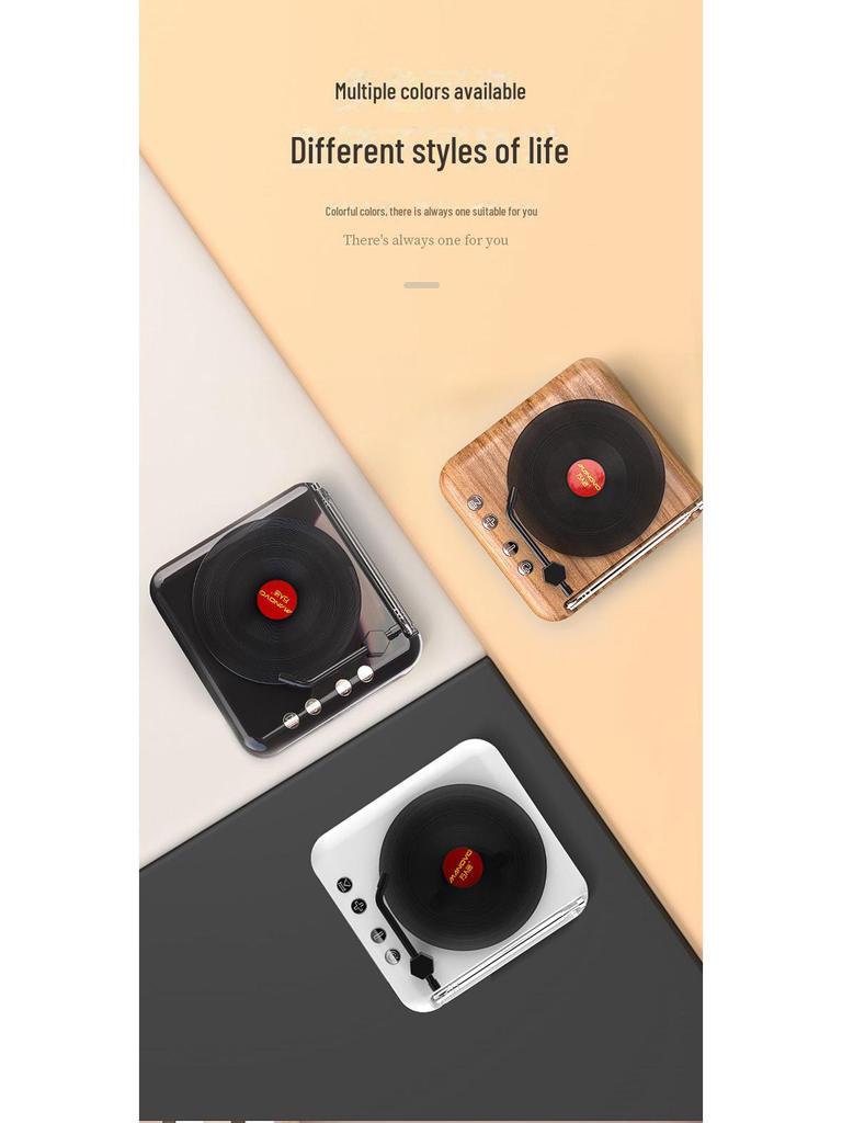 H3 Retro Bluetooth Mini Speaker: Creative Gift, Radio, Card Player