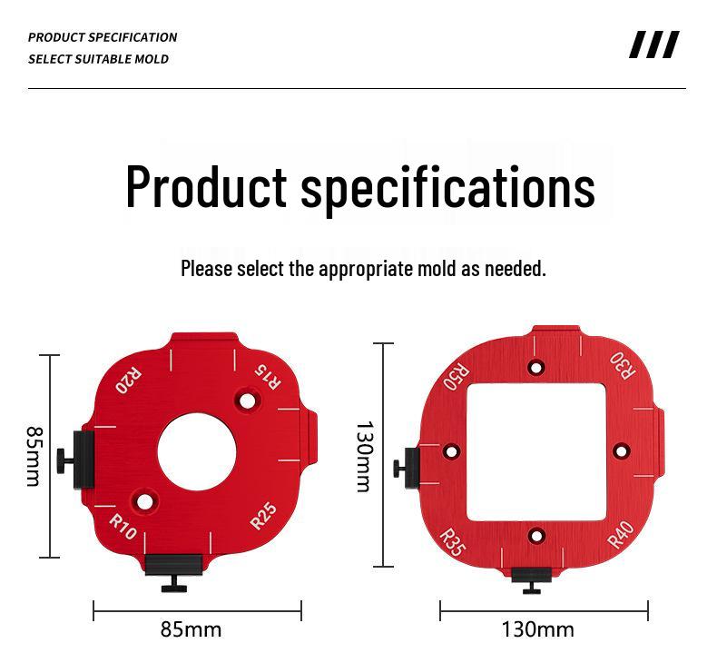 Aluminum Alloy Round Corner Trimming Tool for Woodworking