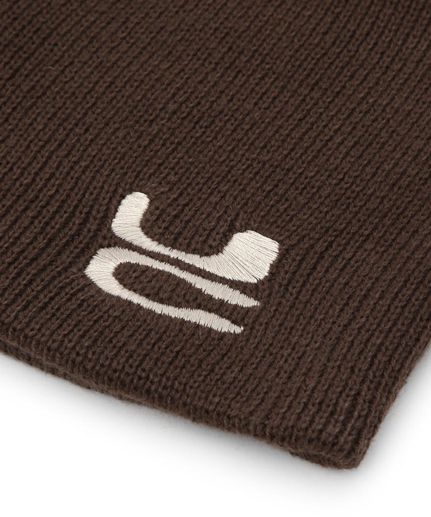 Eondeokeonteulol All-Season Cotton Slim Fit Thin Knit Logo Embroidery Beanie Solid Unisex Beanie Hat Beanie / Uc / No Cuff / Brown