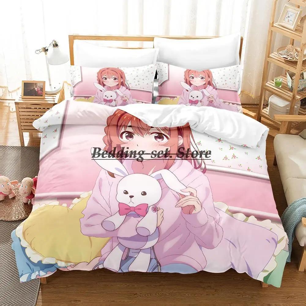 Comfortable Anime Print Bedding Set With Duvet Cover And Pillowcases Single Twin Full Queen King Sizes For All Ages