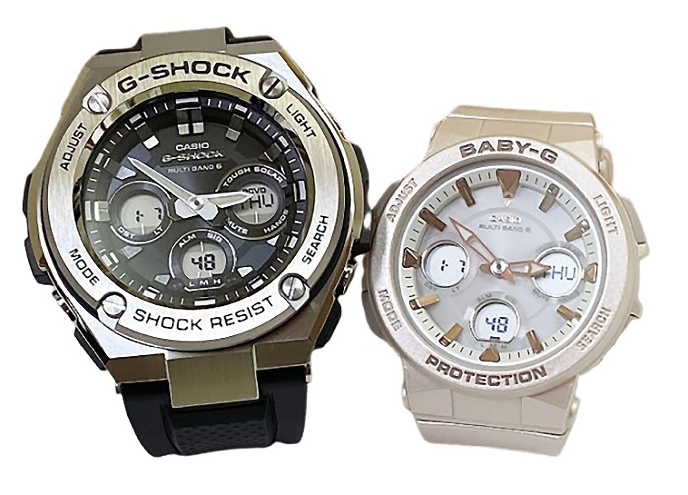 

[Casio] CASIO Pair Watch G-SHOCK G-Shock BABY-G Baby G Ana-Digi Radio Solar Genuine Pair Case Set of 2 GST-W310-1AJF BGA-2510-4AJF Watch