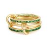 Anello Stacked Everly Multistrato Oro Placcato Chunky Zircone Intrecciato Anelli Collegati Multi Maglia Gioielli Statement Eternity Regalo