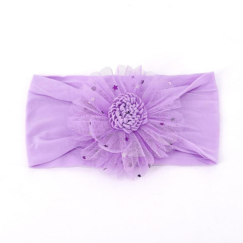 New mesh star flower headband, baby nylon headscarf headgear Babyhead