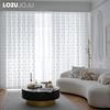 1PC LOZUJOJU White Lace Knitted Small Floral Chiffon Curtain for Living Room Bedroom Balcony Home Decor