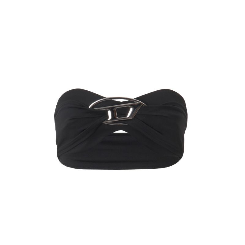 Europe and America Cross Border 2025 New Arrival Y2g Metal Decoration Tube Top Tops Female Sexy Pure Desire Fancy Inner Wear Outer Wear