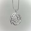 Bohemian Y2K Spiral Charm Necklace - Stainless Steel Snake Chain