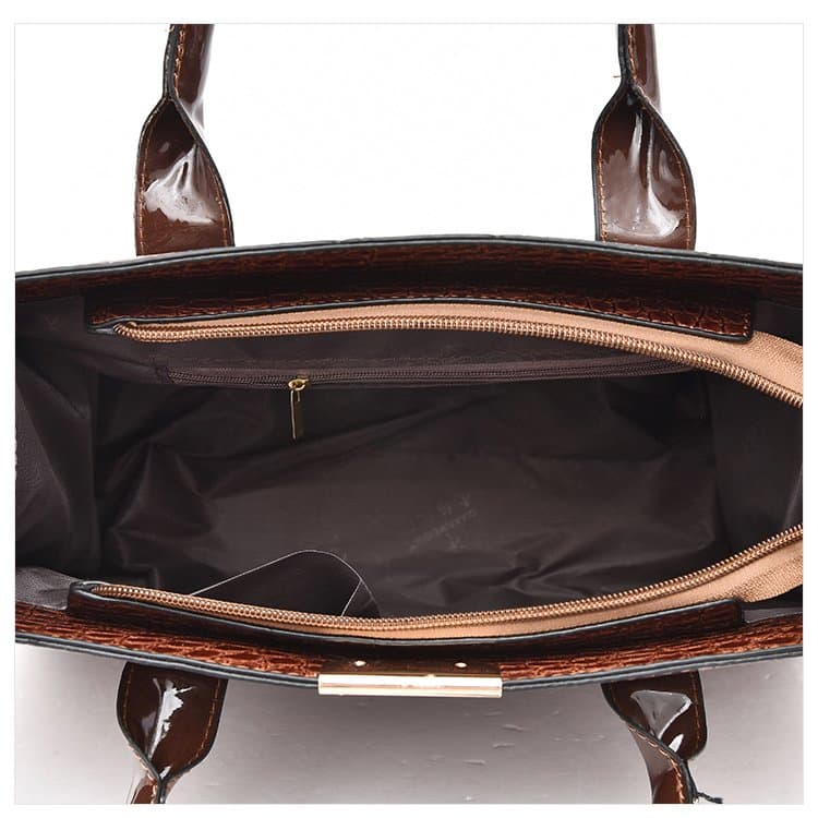 Damen Mode Handtasche mit Alligator-Muster Schultertasche Umhängetasche