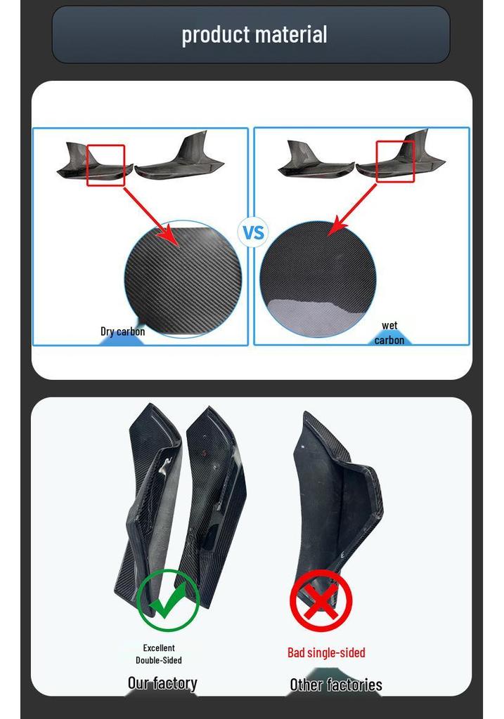 Carbon Fiber Front Splitters for 2014-2020 BMW F90