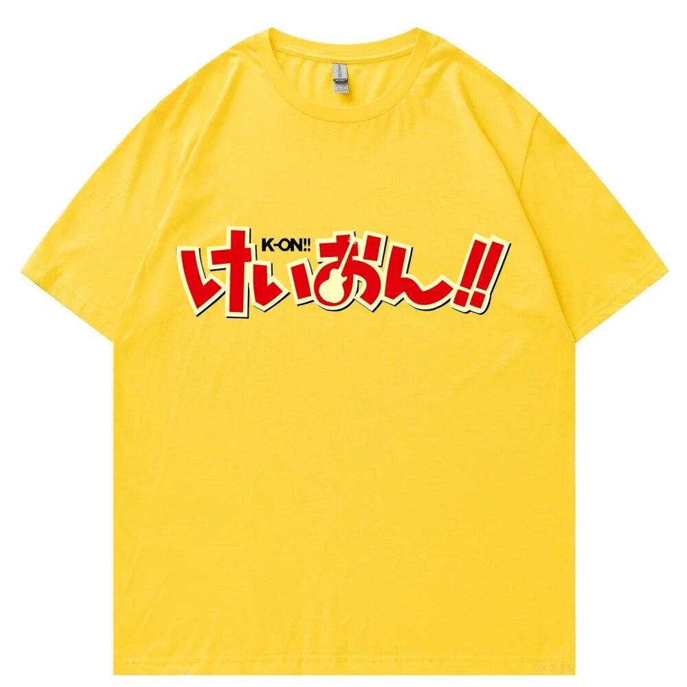 

Футболка унисекс, белая футболка с рисунком k-on, винтажная японская футболка в стиле гранж, эстетичная графика, хлопковая футболка большого размера с короткими рукавами, футболка L