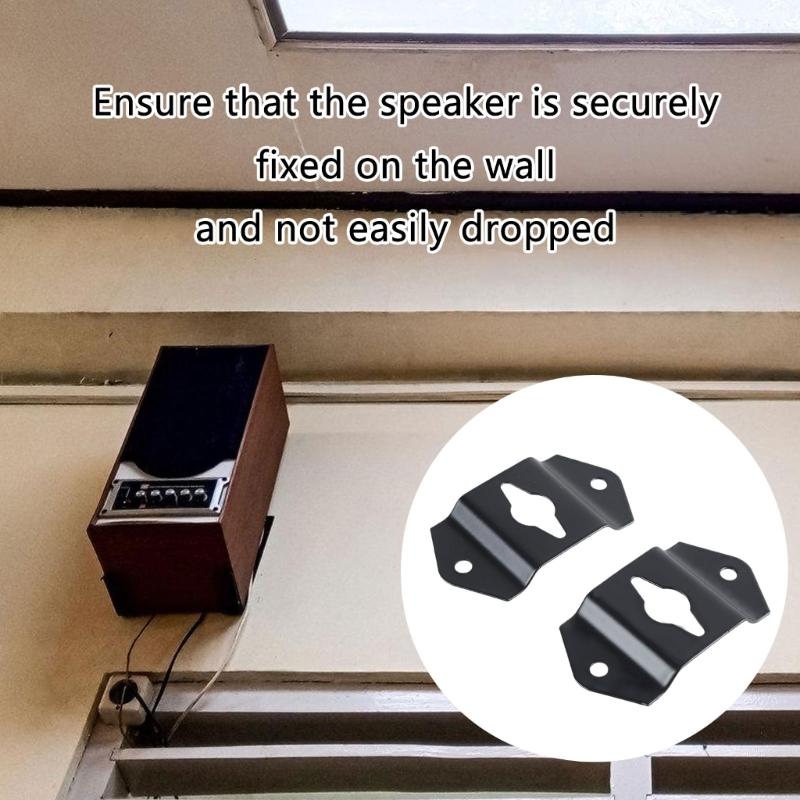 Bezpieczne uchwyty ścienne do montażu głośników na ścianie Hak do głośników dźwięku przestrzennego Minimalistyczna, solidna konstrukcja metalowa