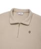 COVERNAT Small C Logo Corduroy Half Zip Beige