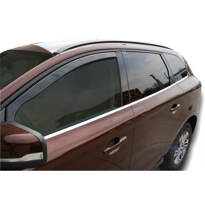 Déflecteurs d'air - J&J AUTOMOTIVE - Heko - Fumé - Installation facile - Pour Volvo XC60 2008-2016