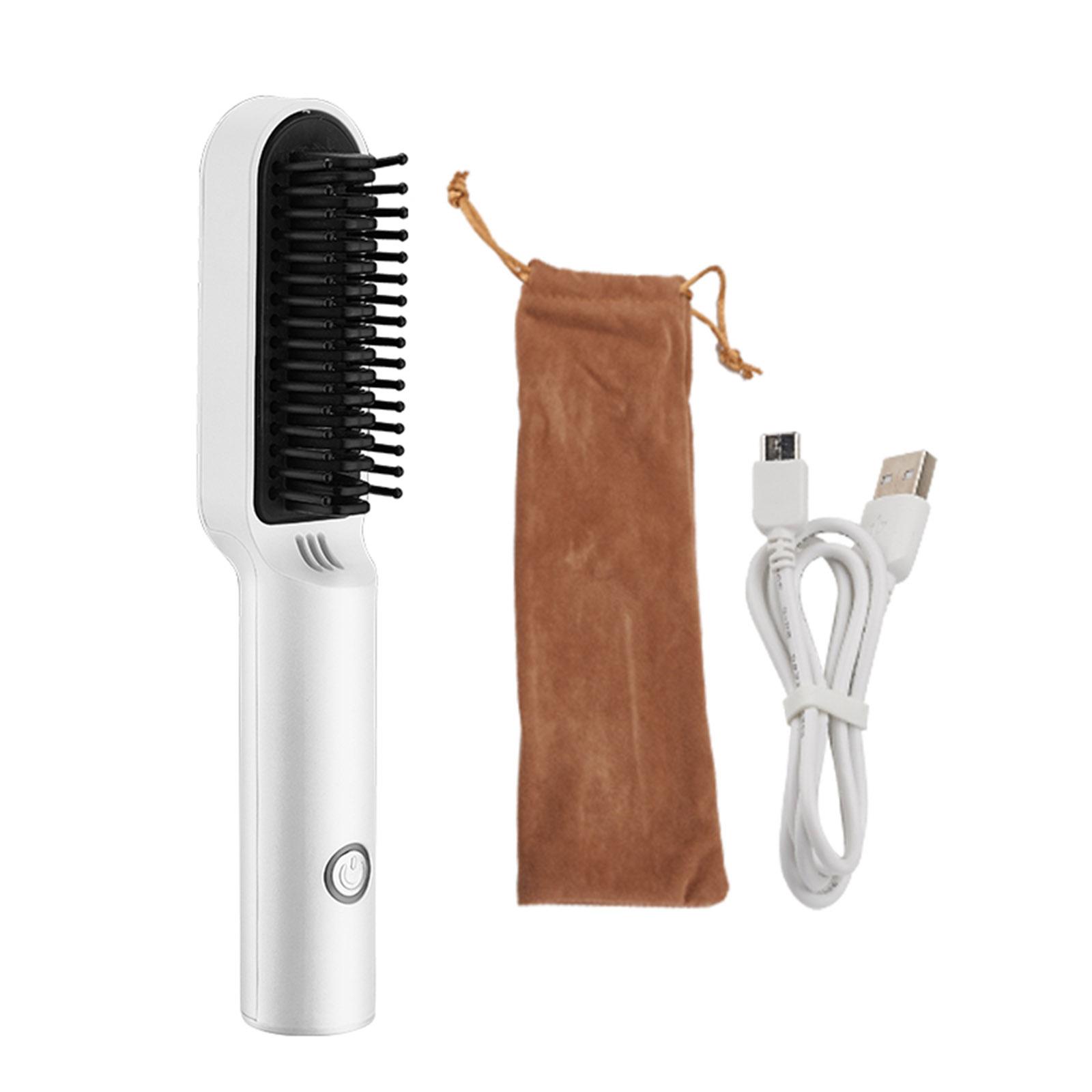 

Профессиональная расческа для прямых волос, беспроводной перезаряжаемый выпрямитель и щипцы для завивки волос Perfect Straight белый