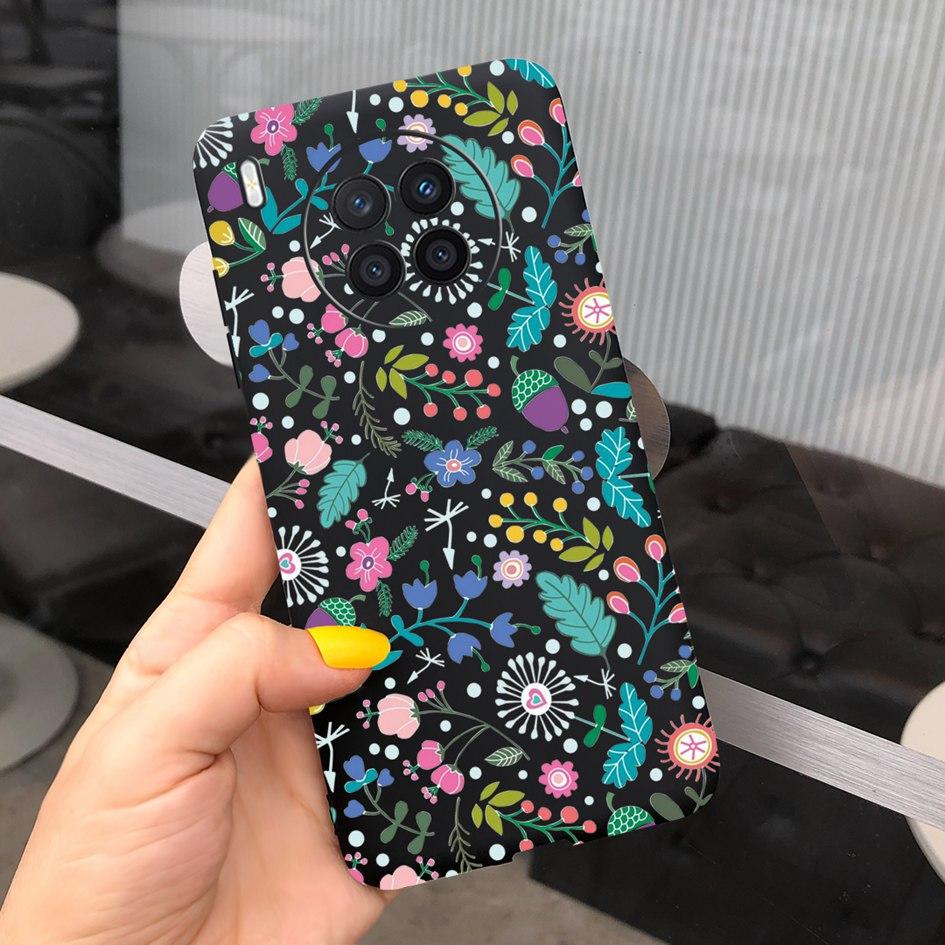 Sunflower Case For Honor 50 Lite Cover On Huawei Nova 8i Phone Case Fashion Painted Soft Back Cover For Honor50 Lite Nova8i Capa