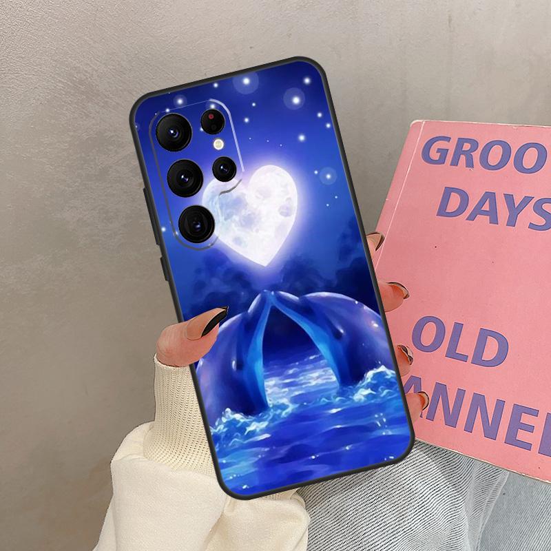 Dolphin Case For Samsung Galaxy S25 Ultra S20 S21 S22 S24 S23 Ultra S9 S10 Plus S25 FE Cover Coque