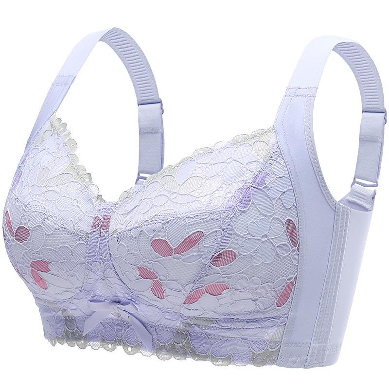 Latex Lace Lingerie for Women Gathered Together Seamless Bra Without Steel Rings Push Up Bra