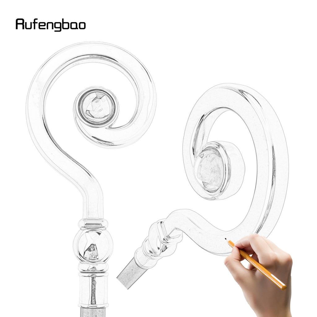Golden White Hanger Red Diamond Fashion Stick Decorative Cane Elegant Fashion Cane Cosplay Alloy Crosier Vintage Stick 93cm