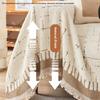 Boho Woven Sofa Towel with Tassels Air-conditioning Quilt Couch Towel for Living Room Camping Picnic Blanket Throw Blanket
