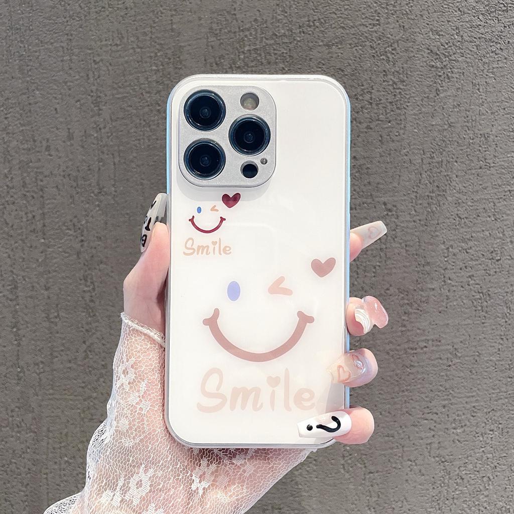 Chuangma Wink Smiley Face Is Suitable for Apple 11promax Mobile Phone Case, the New Iphone11pro Glass Advanced Sense