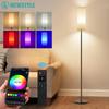 Luminária de Chão Ambiente RGBW Novo Estilo Iluminação Rítmica Sincronizada com Música Controle por App Bluetooth Luz Ambiente Colorida DIY para Casa