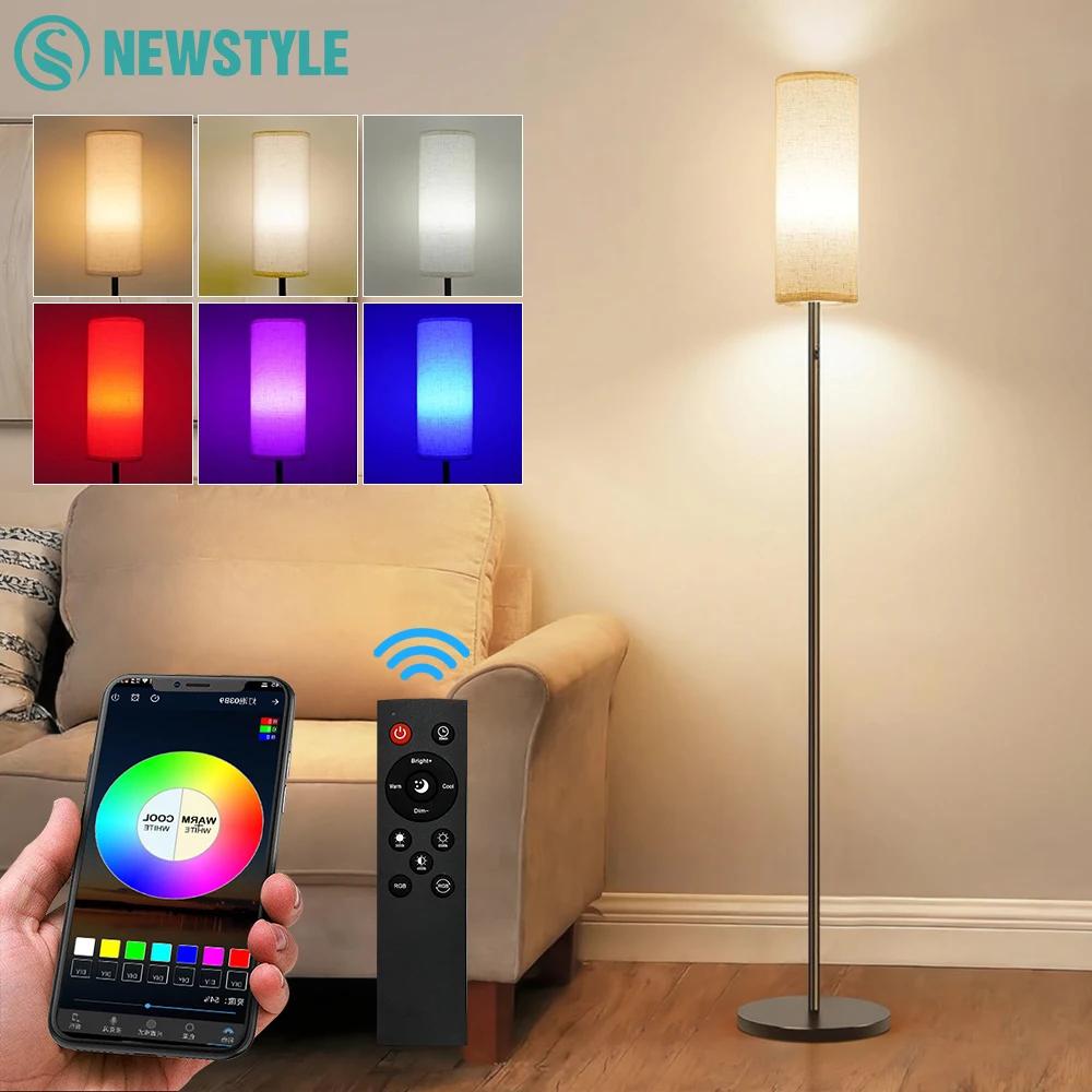 Luminária de Chão Ambiente RGBW Novo Estilo Iluminação Rítmica Sincronizada com Música Controle por App Bluetooth Luz Ambiente Colorida DIY para Casa