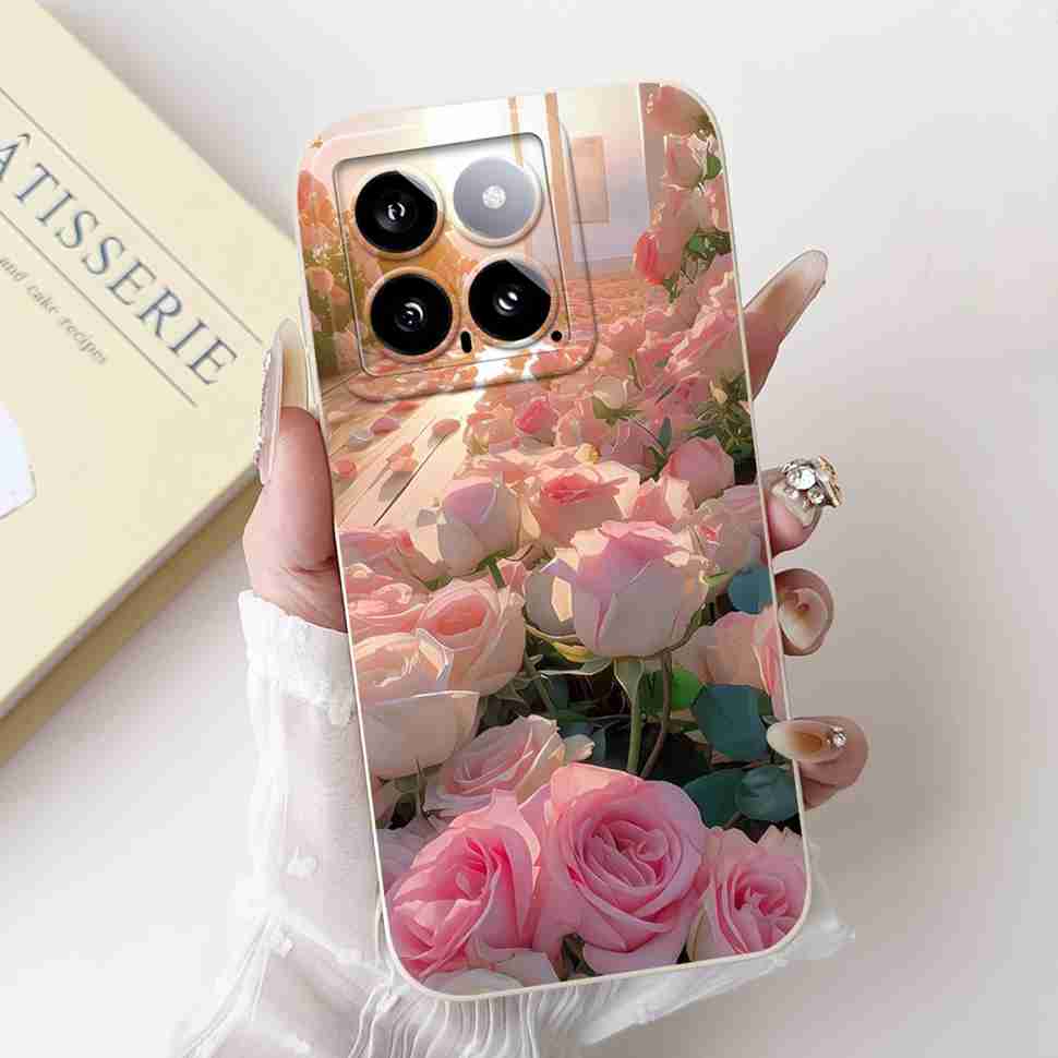 Cover For Xiaomi 14 Case Silicone Shockproof Soft Camera Protective Pattern Matte For Xiaomi 14 Mi14 Xiaomi14 5G 2023 Cases