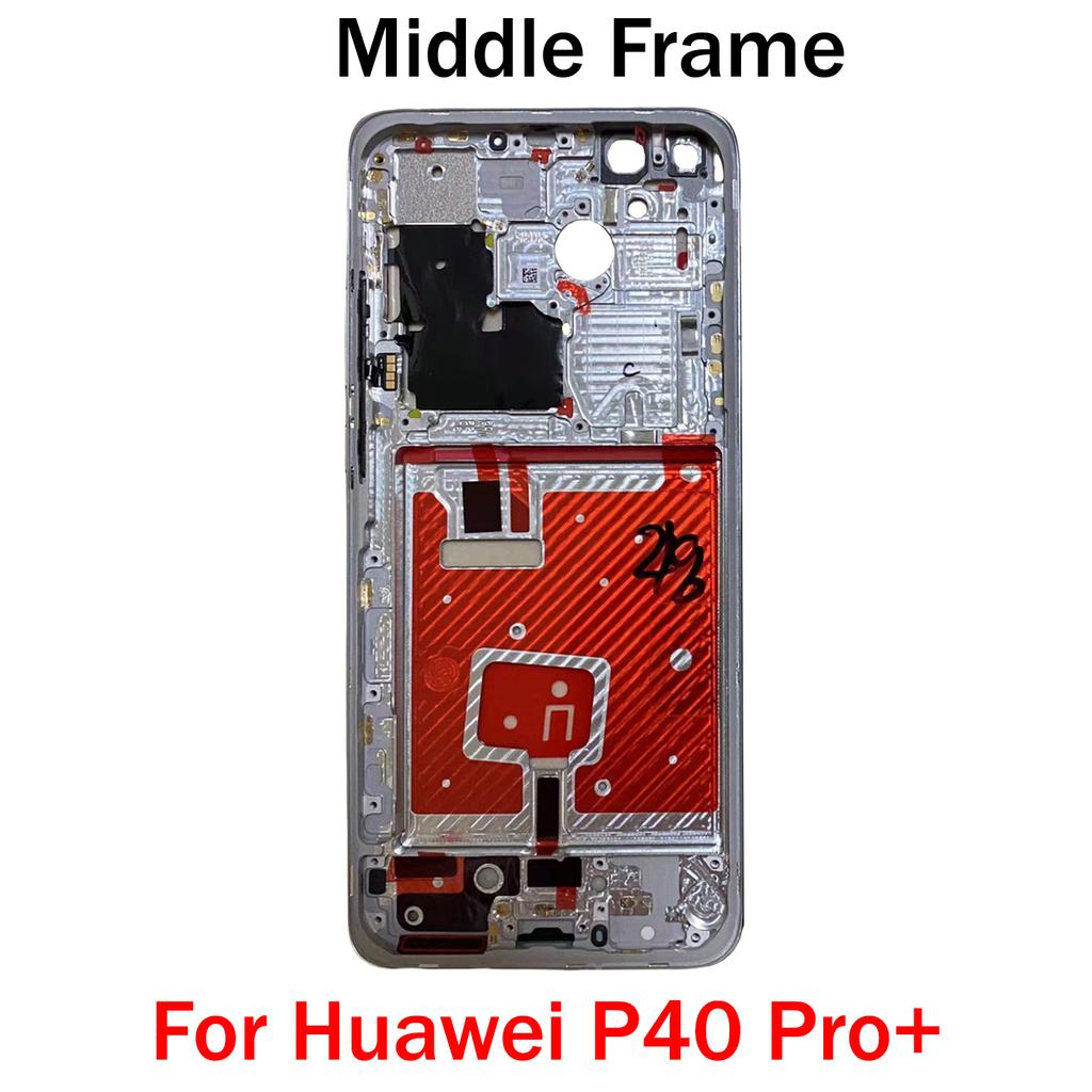 OG For Huawei P20 P30 P40 P50 P50E P60 P70 Pro Plus Ultra Art Middle Frame Housing Front LCD Bezel Cover With Side Button