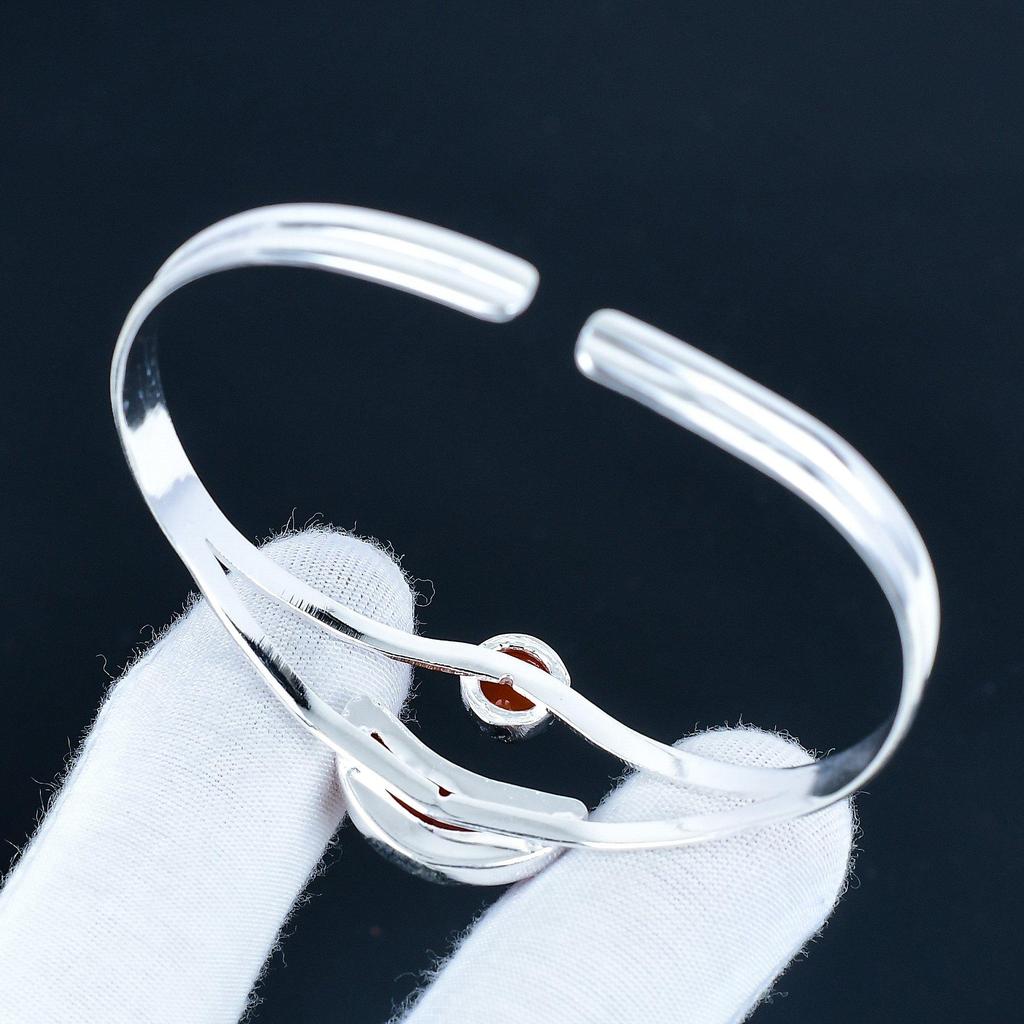 Beautiful Carnelian Gemstone Handmade Cuff Bangle 925 Sterling Silver Cuff Bangle, Carnelian Bracelet For Wife , Unisex Bangle, Christmas Day Gift