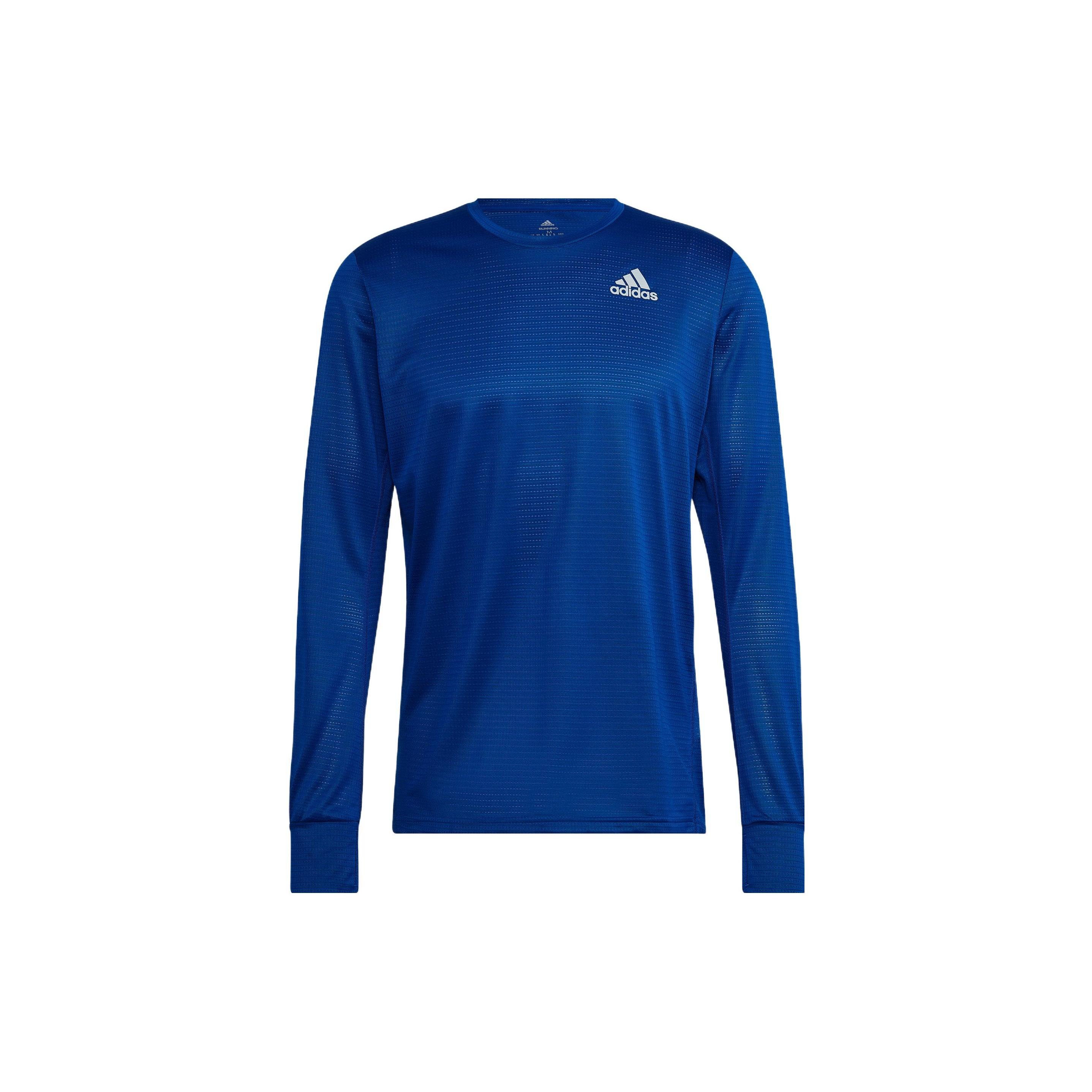 adidas Otr Long Sleeve Logo T-shirt Asia Sizing Blue Men s HL5983 XL