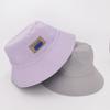 Summer New Rectangular Labeling European and American Tide Brand Bucket Hat Flat Top Basin Hat Outdoor Sunscreen Sun Hat