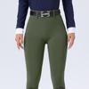 Women's High Waist Equestrian Riding Pants - Full Seat Silicone, Non-slip, Wear-resistant, Tight Fit with Pockets